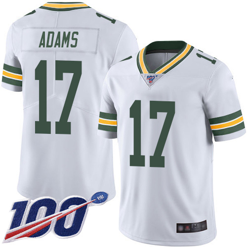 Green Bay Packers Limited White Men #17 Adams Davante Road Jersey Nike NFL 100th Season Vapor Untouchable->youth nfl jersey->Youth Jersey